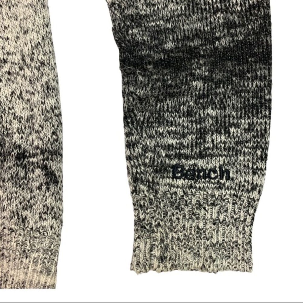 Bench Cowl Neck Pullover Knit Sweater Women’s Black Grey White Stripe Medium - Picture 6 of 9